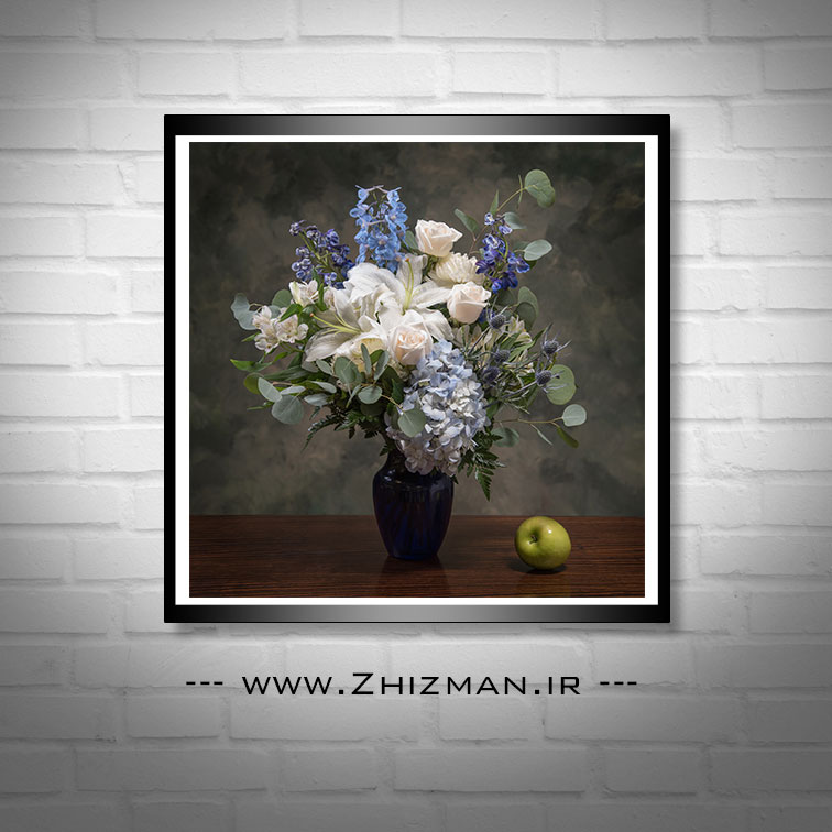 عکس گل سفید و آبی با کیفیت بالا